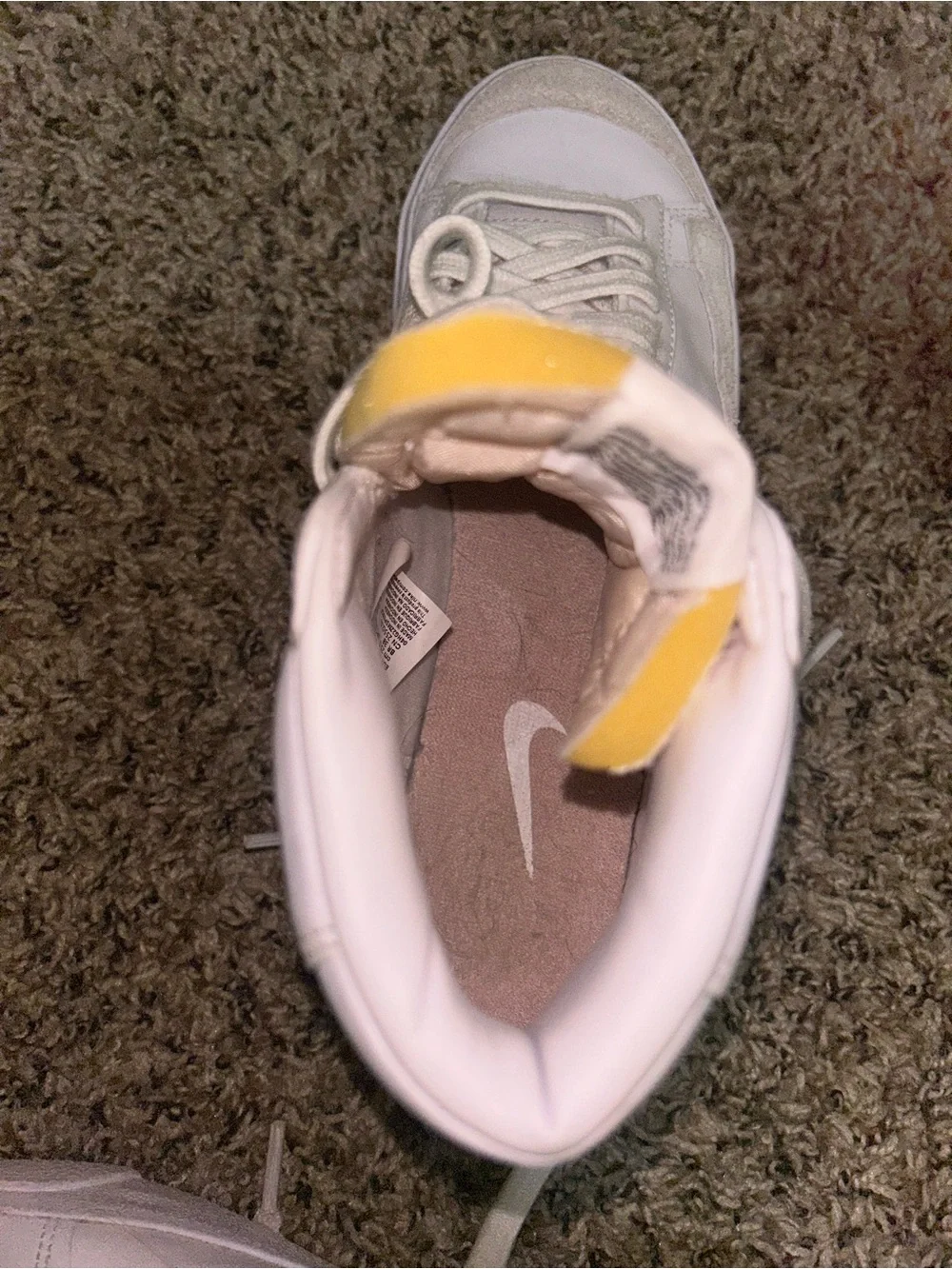 Nike Women’s High-Top Sneakers in White and Light Pink